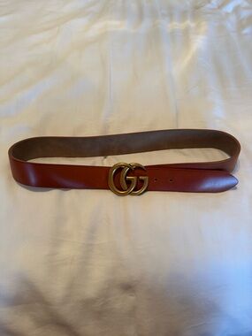 GG Brown Belt with Gold GG Buckle